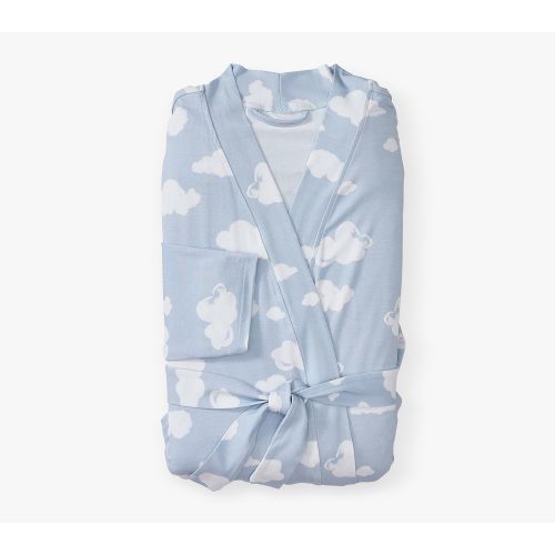 Mommy & Me Clouds Baby Knotted Gown , 0-3 Months , Blue Multi