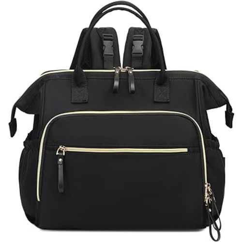 LORADI Convertible Diaper Bag Tote, Water-Resistant Diaper Backpack with Anti-theft Pockets and Stroller Clips