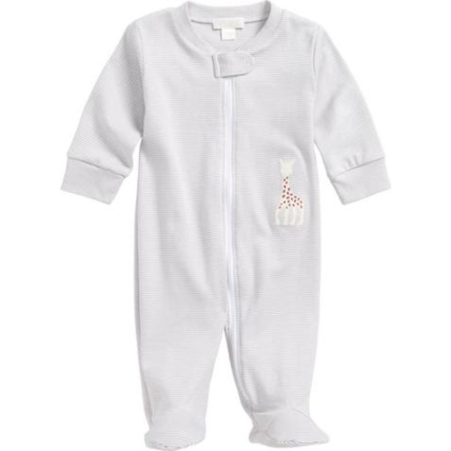 x Sophie la Girafe Stripe Footie, 6-9M