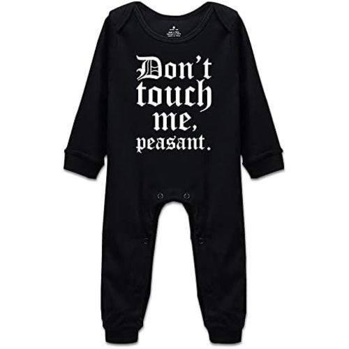DOQOSESHY Don't Touch Me Peasant-Baby Outfit Boys Girls Romper Short Sleeve/Sleeveless/Long Sleeve Bodysuit
