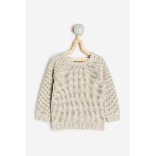 Waffle-knit Cotton Sweater
