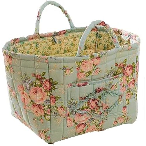 Boho Fabric Storage Basket, Large Capacity Laundry Basket, 12.2'' x 10.23'' x 10.23'' Collapsible Laundry Hamper with Easy Carry Handles (Burgundy, L)