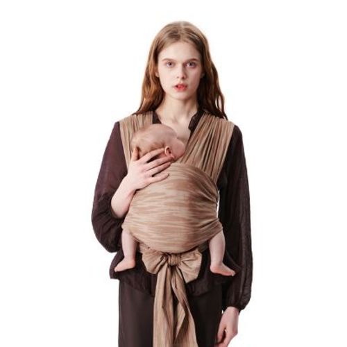 Bc Babycare Atmosia Baby Wrap Carrier, Breathable Soft Knit, Newborn to Toddler Sling, Ergonomic, Effortless Wear, Hands-Free Support, Brown