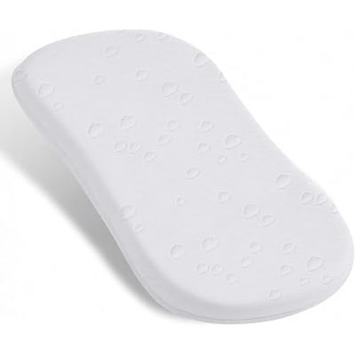 Bassinet Mattress Pad, 30" x 18" x 2" Dual Layer Memory and High Density Foam Mattress, Waterproof Breathable Soft Cover Fit for Halo Bassinest, Swivel/Flex/Glide/Premiere/Luxe Series Sleeper