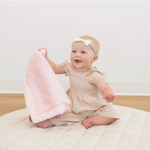 Saranoni Satin Border Mini Blanket - Light Pink