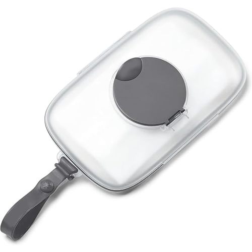 Skip Hop Baby Wipes Dispenser Case, Holds Up to 40 Wipes, Grab & Go Travel Wipe Holder with Snug Seal, Oat