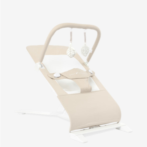 Baby Delight Alpine Deluxe Portable Bouncer, Infant, 0-6 Months, 100% GOTS Certified Cotton Fabrics, Organic Oat