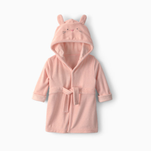 Hooded Terry Robe - Pink Bunny