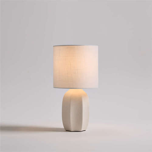 Amaryllis White Ceramic Mini Table Lamp 15"