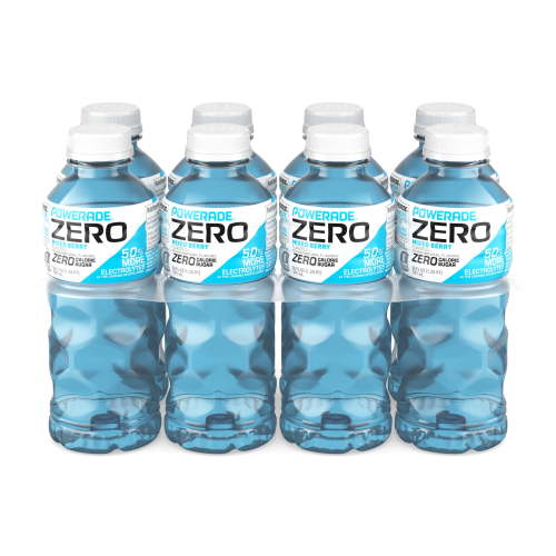 POWERADE Zero Sugar Mixed Berry Electrolyte Sports Drink, 20 fl oz, 8 Pack Bottles