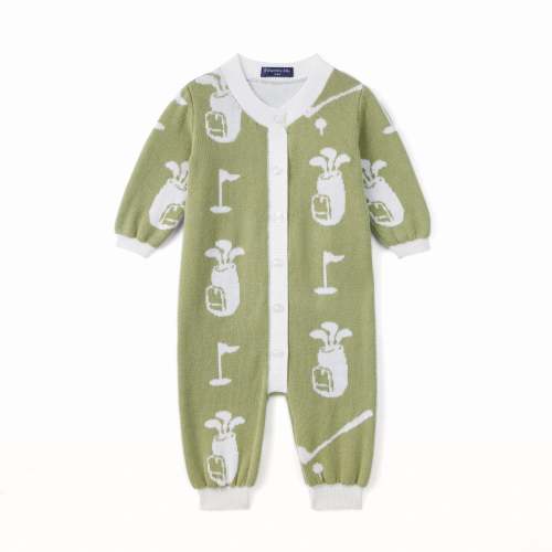 Golf Baby Knit Button Romper