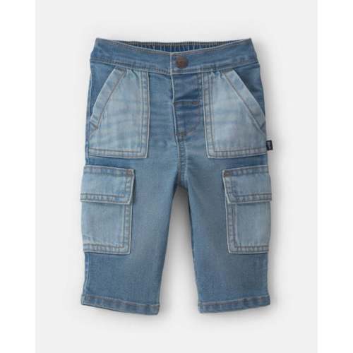 Baby Boy Straight-Leg Cargo Jeans - Medium Wash - OshKosh B'gosh | Carter's