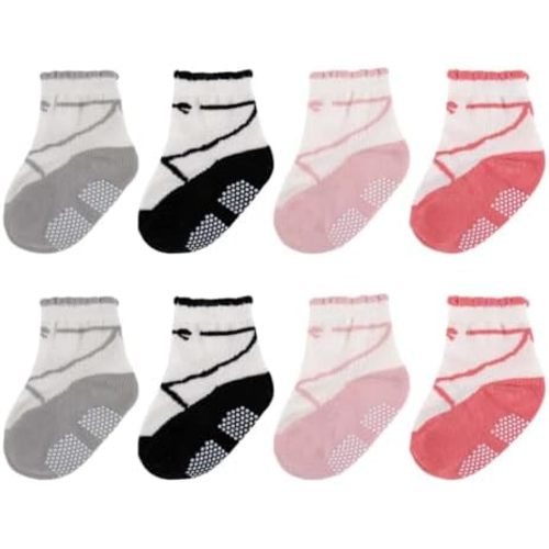 Baby Girls Toddler Socks Cute Frilly Ruffle Non Slip Grip Ankle Cotton Baby Socks for Newborn Infant Toddler