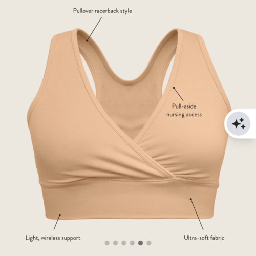 French Terry Racerback Nursing & Sleep Bra | Soft Pink - Kindred Bravely