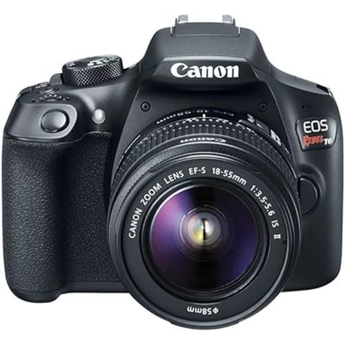 Canon EOS Rebel T6 Digital SLR Camera Kit with EF-S 18-55mm f/3.5-5.6 is II Lens, Built-in WiFi and NFC - Black (Renewed)