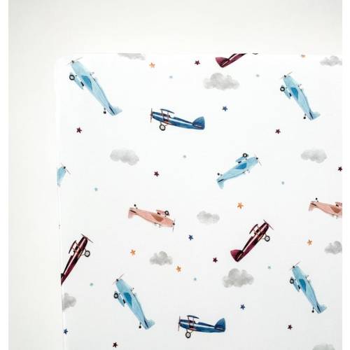 Vintage Airplane Premium Bamboo Fitted Crib Sheet Gender