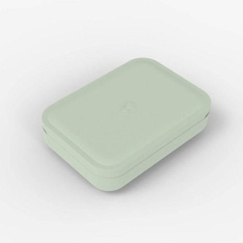 ezpz Baby-Led Travel Bento Box - Sage: Silicone, BPA-Free, No Closure, 2 Pieces