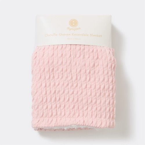 Dymples Chenille Sherpa Blanket - Pink