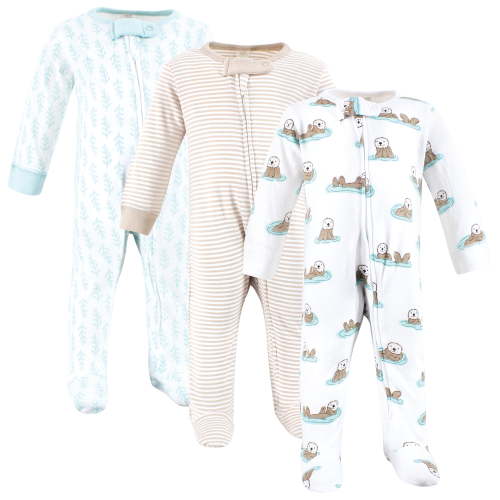 Touched by Nature Organic Cotton Sleep and Play, Otters, 0-3 Months