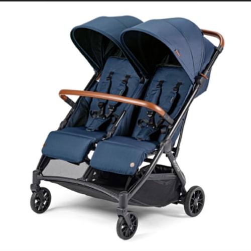 Bēbee Twin Lightweight Double Stroller — Twilight Blue – Expected Ship 9/18