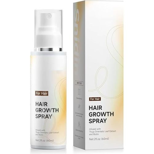 Hair Growth Spray for Women & Men - Rosemary Oil & Biotin Hair Loss Treatment, Hair Regrowth Serum for Thinning Hair, Hormone-Free Postpartum Hair Growth Oil, Fast-Absorbing Non-Greasy (Yellow-60ML)