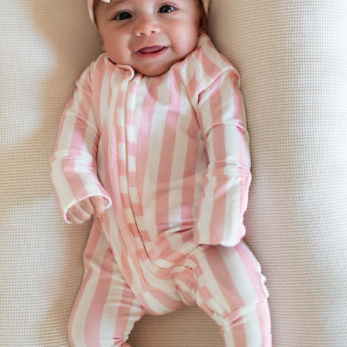 Infant Romper in Poppy