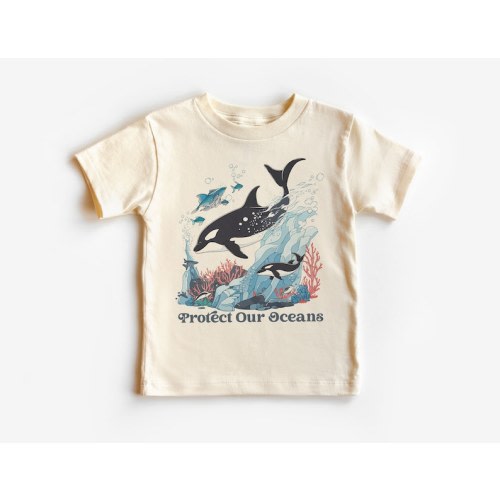 Orca Whale Toddler Shirt Cute Ocean Aesthetic Protect Our Oceans Natural Toddler & Youth Tee - Etsy