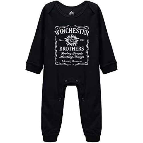 Saving People Hunting Things Supernatural Baby Long Sleeve Playsuit Newborn Bodysuit Outfit Clothes