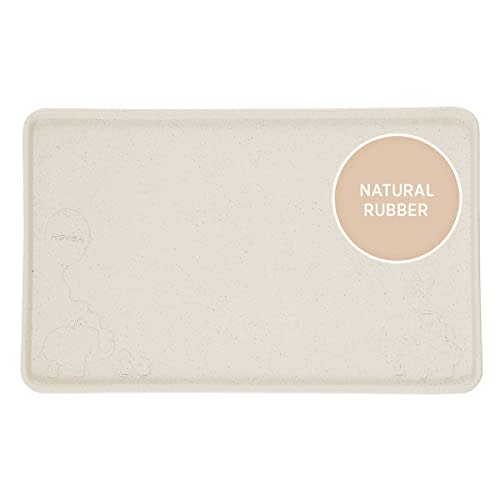 HEVEA Natural Rubber Kids Placemat - Alternative to Silicone and Plastic with Upcycled Material, Safe for Children with Fun Animal Designs and Practical Features (Marble)