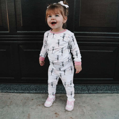 Pink Powerline Two-Piece Sets