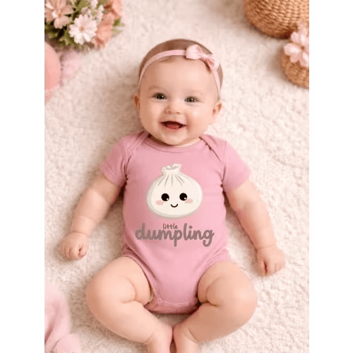baby girl short sleeve romper cute cartoon dumpling - Temu