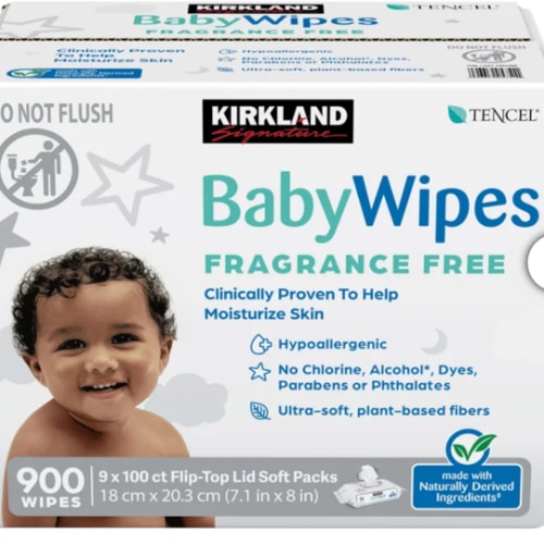Kirkland Signature Baby Wipes Fragrance Free, 900-count | Costco
