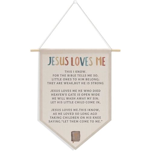 Bible Verse Boho Toddler Baby Room Nursery Wall Decor Christian Gifts for Boys Girls Kids Wall Hanging Pennant Flag Banner Classroom Playroom Bedroom Home Decor Wall Art Birthday Religious Gifts