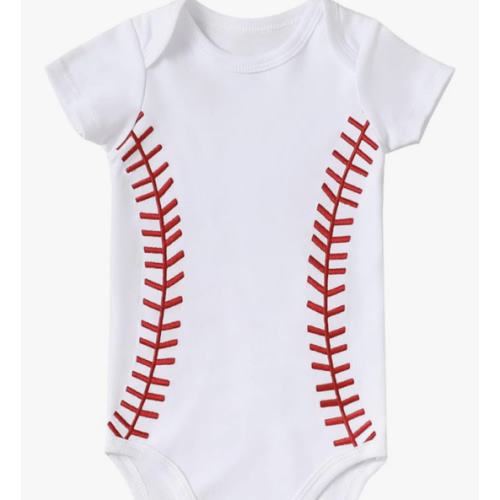Chichoo Newborn Baby Football Baseball Soccer Sport Themed Jersey Outfit Infant Bodysuit Interlock 195 Gsm 0-24 Months