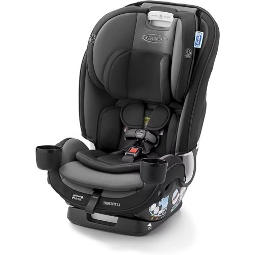 Graco True3Fit LX 3-in-1 Slimfit Car Seat, Rear Facing, Forward Facing to Highback Booster Car Seat, ft. Anti-Rebound Bar - Gotham