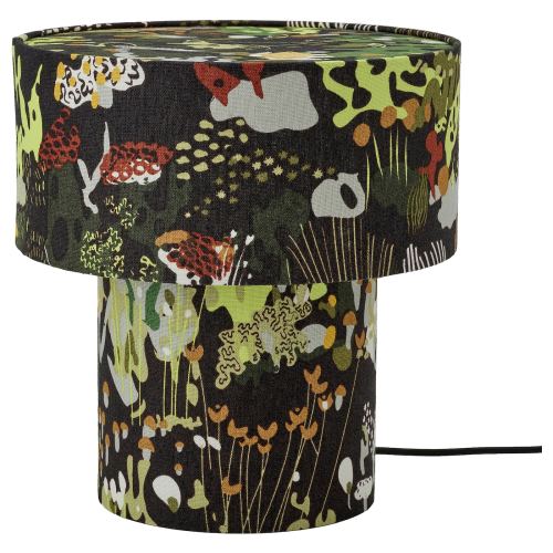 STOCKHOLM 2025 table lamp, black multicolor/textile, 14" - IKEA