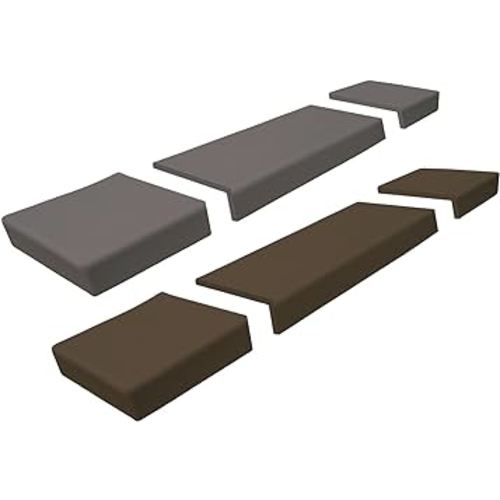 Soft Seat Edge Cushion Fireplace Hearth Guard Bumper Pad Child Proof Padding (Medium, Gray-fits Width from-69-80")