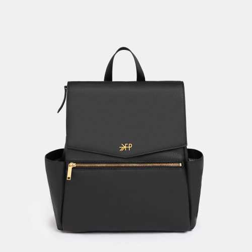 Ebony Mini Classic Diaper Bag II | Stylish Black Diaper Bag – Freshly Picked
