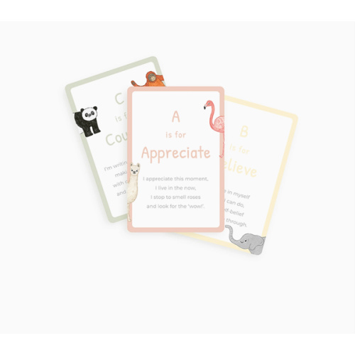 A-Z Kids Affirmation Cards- Confidence and Mindfulness | Botanic and Luxe