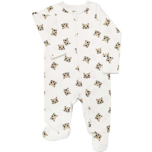 Wonder Nation Organic Cotton Baby two-way zipper footed Sleep n Play Pajamas, Sizes Preemie-6/9 Months