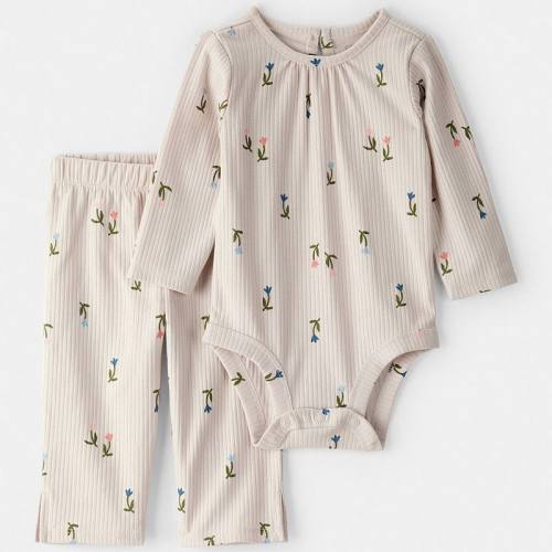 Baby Girl Carter's 2-pc. Floral Bodysuit & Pant Set