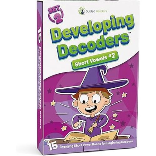Decodable Readers: 15 Short Vowel Phonics Decodable Books for Beginning Readers Ages 4-7 Developing Decoders (Set 2)
