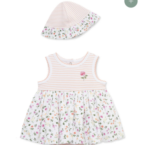 Floral Knit Popover & Hat