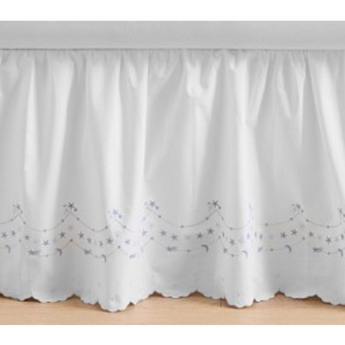 Welcome Home Embroidered Star Crib Skirt | Pottery Barn Kids