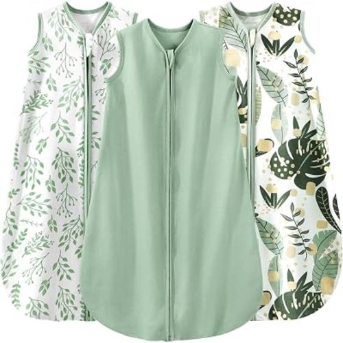 Yoofoss Baby Sleep Sack 0-6 Month 0.5TOG 100% Organic Cotton 2-Way Zipper