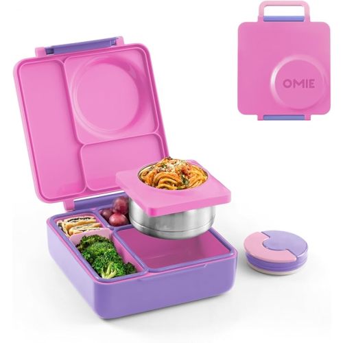 Omie OmieBox Kids Insulated Bento Box, Unicorn Pink