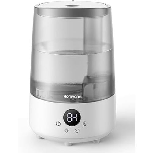 Amazon.com: Homvana Small Humidifiers for Baby Bedroom Home, Cool Mist Top-Fill 3L 32H, Quiet 23dB (SilentSpray Tech), Kids Humidifier, Essential Oil Diffuser for Office, Plants, Nursery, BPA FREE, 7 Colors Light : Homvana: Home & KitchenPlay IconPlay Ico