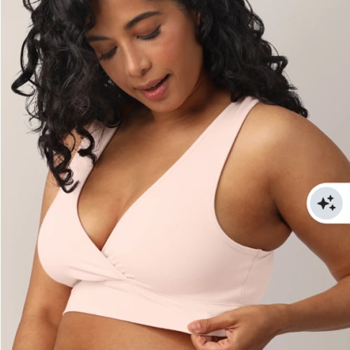 French Terry Racerback Nursing & Sleep Bra | Navy Toile - Kindred Bravely