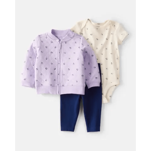 Baby 3-Piece Floral Quilted Little Jacket Set | Carter's