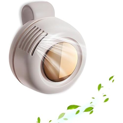 Portable Silent Mini Bladeless Fan Clip on, Portable Silent Mini Bladeless Electric Fan, For Outdoor & Travel & Office, Travel Accessories, Gift, Adjustable 3-Speed (Type-c, White)